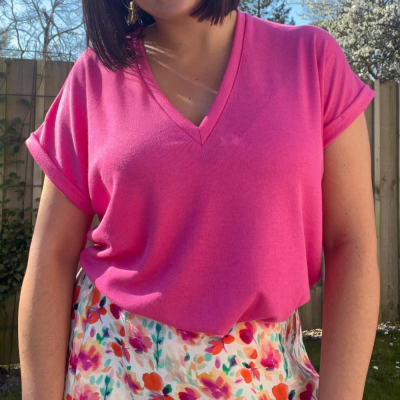 tshirt CAROLE (fuschia)