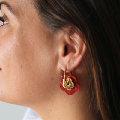 boucles AUDREY (rouge)